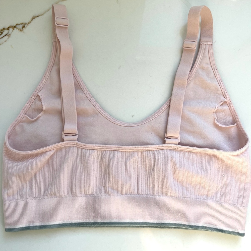 Calvin Klein Pink Ribbed Bralette size Large - Picture 3 of 4